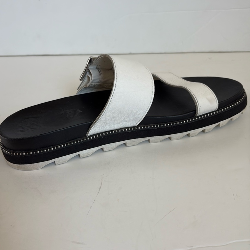 Sorel white Roaming Roaming Buckle Slides slide sandal slip on silver buckle - Picture 16 of 16